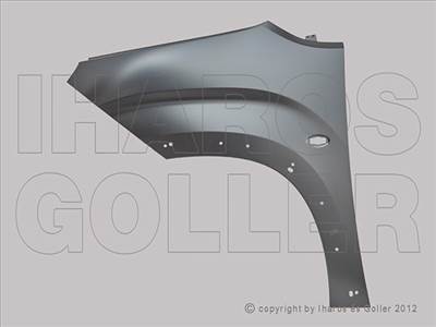 Opel Combo E 2018- - Első sárvédő bal oldalvillogós, díszléc lyukas