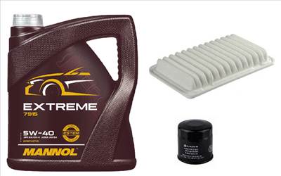 Suzuki Splash olajcsere szett 1.0-1.2 levegőszűrő, olajszűrő, Mannol Extreme 5w40 4L (13780-73KA0, J