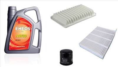 Suzuki Splash olajcsere szett 1.0-1.2 levegőszűrő, olajszűrő, pollenszűrő, Eneos Premium Plus 10w30 