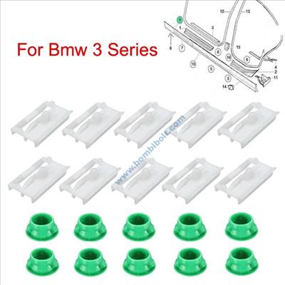 BMW küszöb díszléc rögzítő patent E36, E46, E90, E91,  51711932996 + 51718184574