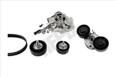 HEPU PK26810 - Vízszivattyú + bordásszíjkészlet JAGUAR LAND ROVER