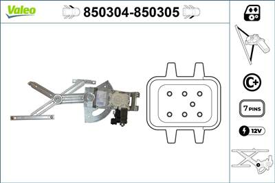 ablakemelő VALEO 850304 for OPEL, VAUXHALL