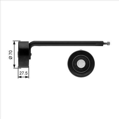 Szíjfeszítő, hosszbordás szíj GATES T39088 for SKODA, VW, SEAT, AUDI