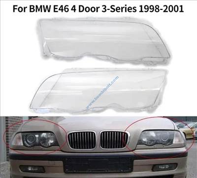 BMW E46 szedán / touring lámpabúra, fényszóró búra 1998-2002