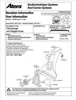 Nissan Vanette Cargo 1995-2002 - TCS láb-pár (Kombi, egy 071113 rúdhoz!)