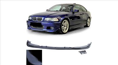 BMW E46 Coupe Cabrio M-PACKET lökhárítóra lakkozott fekete ABS műanyag 3részes koptató