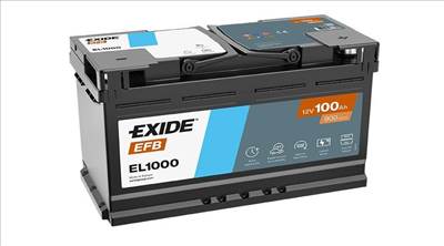 Exide EFB Start-Stop EL1000 12V Akkumulátor 100Ah 900A Indítóáram Jobb+