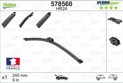 seat mii 2011-2018 - ablaktörlő lapát 1db  240mm (hr24) /hátsó  hydroconnect