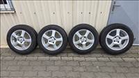  4x108 lyukosztású 15" használt Dotz alufelni, rajta 185/65 használt Semperit nyári gumi gumi 