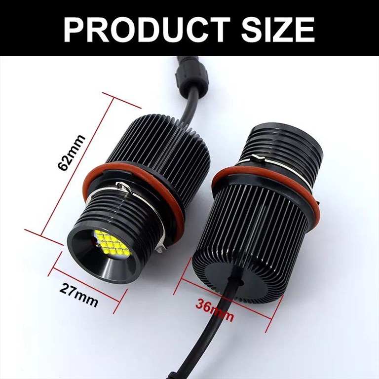 BMW Angel Eyes LED izzó 2*45W, 9led/izzó , E39 E53 E60 E61 E63 E64 E65 E66 E81 E82 E83 E87 6. kép