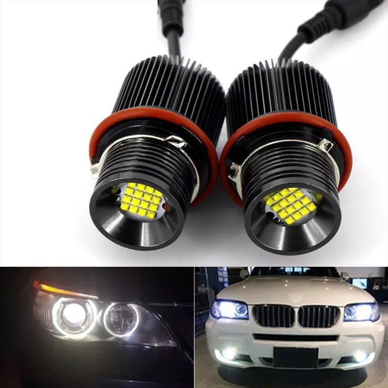 BMW Angel Eyes LED izzó 2*45W, 9led/izzó , E39 E53 E60 E61 E63 E64 E65 E66 E81 E82 E83 E87 11. kép