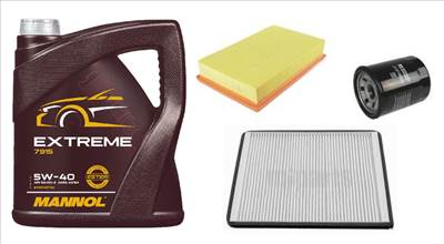 Suzuki Wagon R olajcsere szett 1.3 G13BB motorszám, levegőszűrő, olajszűrő, pollenszűrő, Mannol Extr