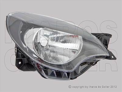 Renault Twingo 2012-2014 - Fényszóró H4 jobb, fekete házas (motoros) TYC