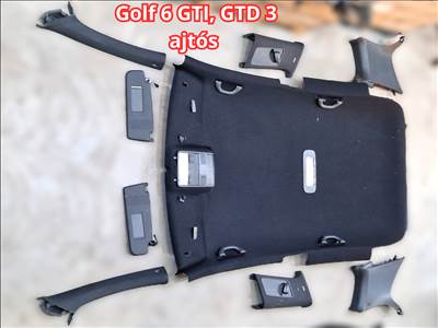Volkswagen Golf VI 3 ajtós GTI GTD fekete tetőkárpit szett