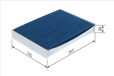 szűrő, utastér levegő BOSCH 0 986 628 637 for FIAT, RENAULT, LANCIA, NISSAN, …