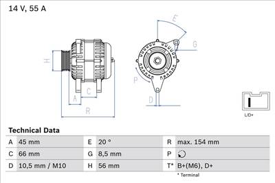 generátor BOSCH 0 986 032 790 for PEUGEOT, CITROËN