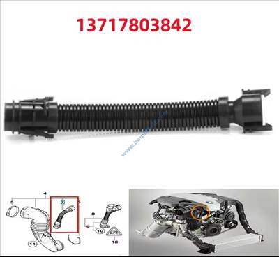 BMW N47 / N57 Légszűrő légtelenítő cső E70 E71 E81 E82 E83 E87 E90 E91 E92 E93 F30 F31 F32 F33 F36 F10 F11 F07