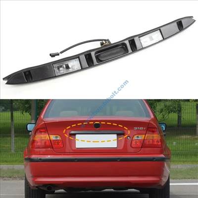 BMW E46 csomagtér nyitó fogantyú, kapcsolóval, rendszámvilágítással, 51137170966, 51137171699