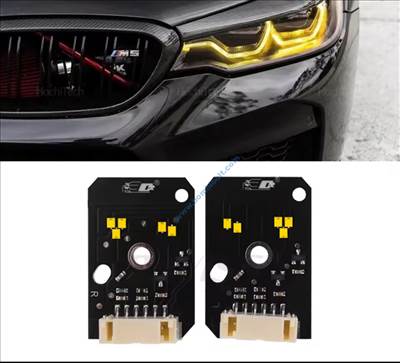 BMW CSL style DRL borostyánsárga led G30 G31, 2017-2020