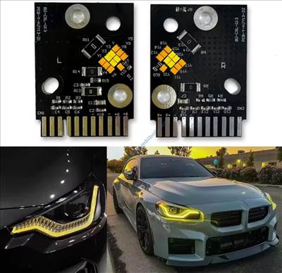 BMW M2 CSL style DRL borostyánsárga led G87 G42 M2, 2022-2024