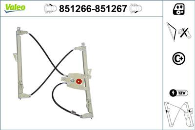 ablakemelő VALEO 851266 for CITROËN