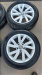  5x112 Volkswagen" újszerű (gyári) Alufelni, rajta 205/55 használt Hankook nyári gumi 