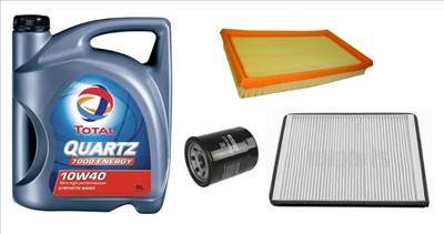 Suzuki Wagon R olajcsere szett 1.3 M13A motorszám, levegőszűrő, olajszűrő, pollenszűrő, Total Quartz