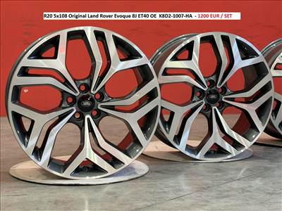 R20 5x108 Original Land rover Evoque 8J ET40 OE  K8D2-1007-HA gyári alufelnik felnik 20" 