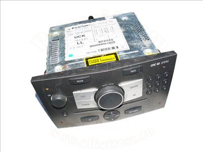 Opel Astra H 2003-2012 - rádió és cd lejátszó, faszénszín metál, CDC 40 OPERA, BLAUPUNKT, -07, jelölés: LL