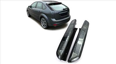 FORD Focus II Ferdehátú 2004-2007 fekete füst búrás LED-es hátsó lámpa pár