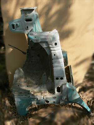 Opel Corsa C 2000-2006 - doblemez hossztartóval és A oszloppal, első, bal oldali