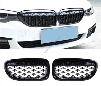 BMW G30 G31 G38 Diamond fényes fekete, hűtőrács / vese