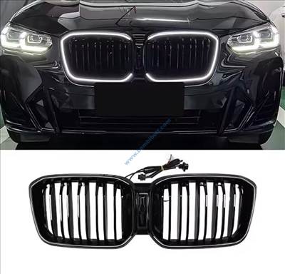 BMW G01 X3, G02 X4, G08 világítós vese, hűtőrács, LCI 2022-2024