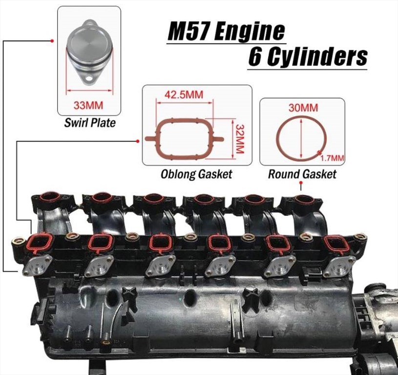 BMW dízel szívósor dugó szett 6x33mm, E60 E61 E90 E91 E92 E93 E63 E64 E65 E66 E53 E87 E83 E70 E71 4. kép