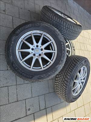  5x112 lyukosztású 17" használt (gyári felni) alufelni, rajta 235/65 új Barum nyári gumi gumi 