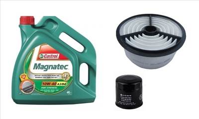 Suzuki Swift olajcsere szett 1.3 16 szelep G13BB motorszám, 2003-ig levegőszűrő, olajszűrő, Castrol 