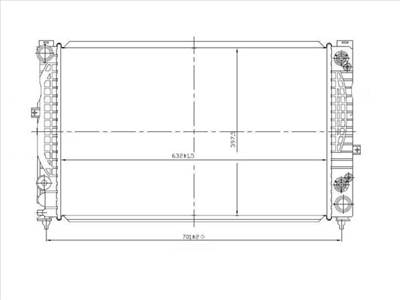 VW Passat 2000-2005 - Vízhűtő (630x400x32) aut. váltóshoz