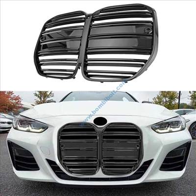 BMW G22 G23 (4-es széria) fényes fekete hűtőrács / vese 2021-2024