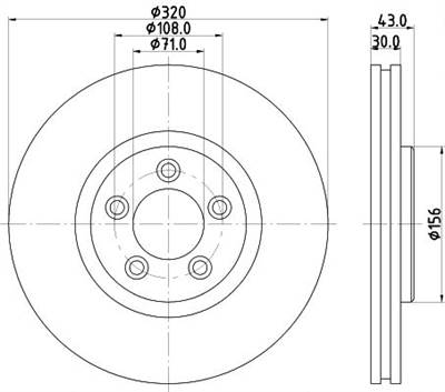 féktárcsa MINTEX MDC1803 for JAGUAR