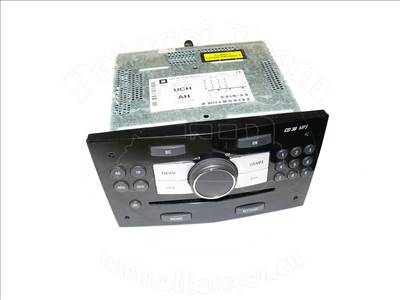 Opel Astra H 2003-2012 - rádió, CD 30 MP3, zongorafekete, kivéve aux, DELPHI, 07, jelölés: AH