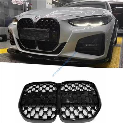 BMW G22 G23 (4-es széria) ACC fényes fekete hűtőrács / vese 2021-2024