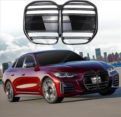 BMW G26 (4-es széria) fényes fekete hűtőrács / vese 2021-2024