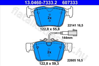 Hátsó fékbetét - GIULIA, STELVIO - 13.0460-7333.2, 13.0460-7333.2 -  - ATE Egyéb 0460-7333
