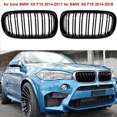 BMW F15, F16, X5, X6, F85, F86, X5M, X6M  fényes fekete hűtőrács / vese