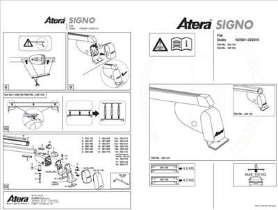 Fiat Doblo 2001-2005 - T.csomagt. acél zárható fix pontos (1-2.sz. tartó)