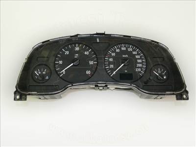 Opel Astra G 1997-2010 - műszeregység, fekete számlapokkal, kézi váltóhoz, KMH, (x/y)17,20(dt/dth/dtl), 02-, jelölés: ZH