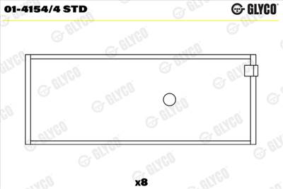 GLYCO 01-4154/4 STD - hajtókar csapágy ALFA ROMEO CHRYSLER FIAT FIAT (NANJING) FORD JEEP (GAC FCA) L