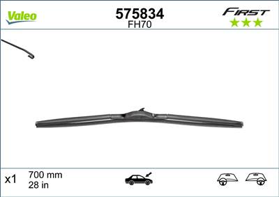 toyota yaris 2014-2017 - ablaktörlő lapát 1db (vfh70) first hybrid