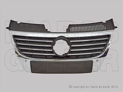 VW Passat 2005-2010 - HUT króm-fekete króm díszl., szenz. (15cm embl.)*