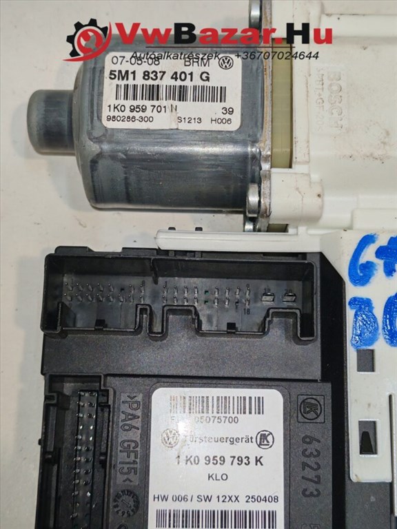 Ablakemelő motor VW Golf Plus 1k0959793k 1K0959793K 2. kép